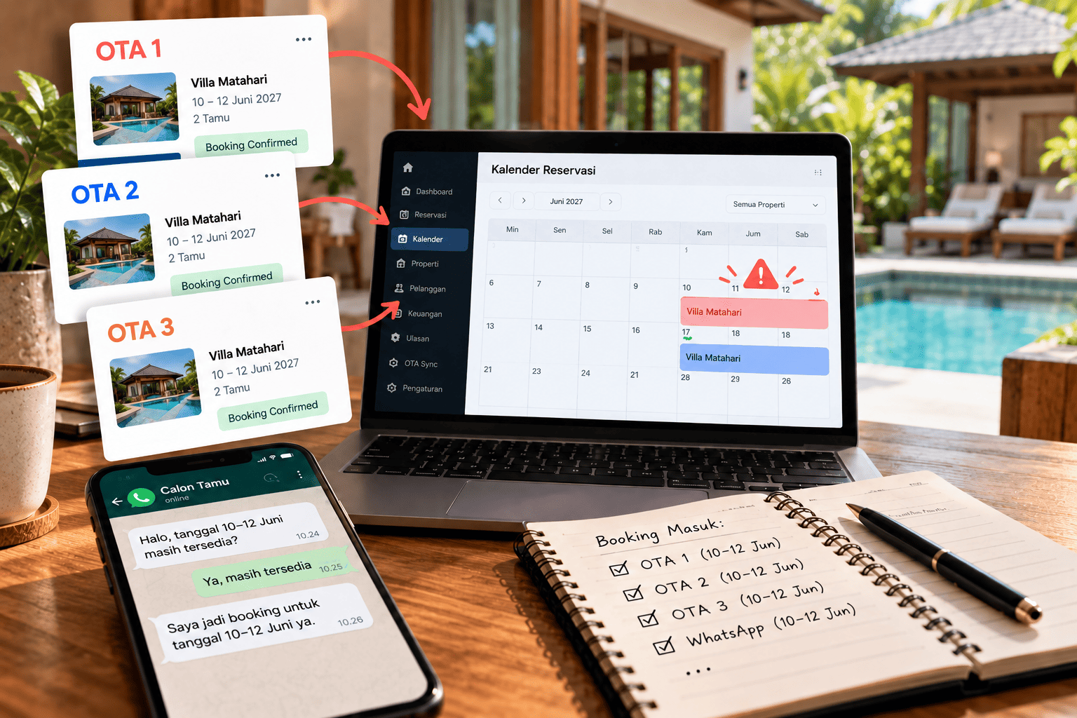 Cara Menghindari Double Booking pada Villa