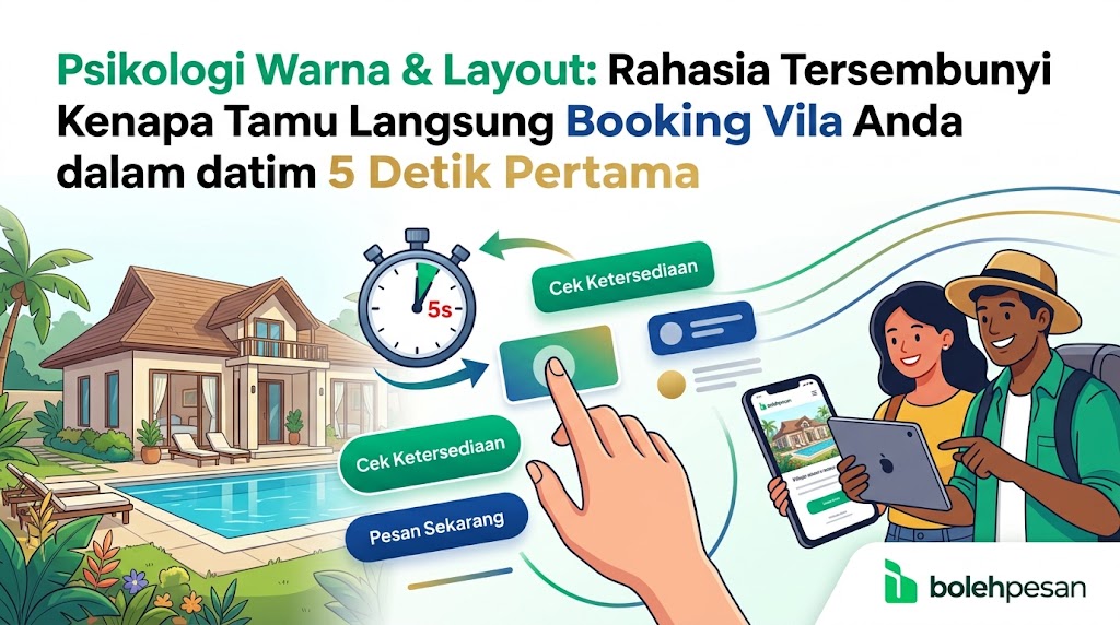 Psikologi Warna & Layout: Rahasia Tersembunyi Kenapa Tamu Langsung Booking Vila Anda dalam 5 Detik Pertama