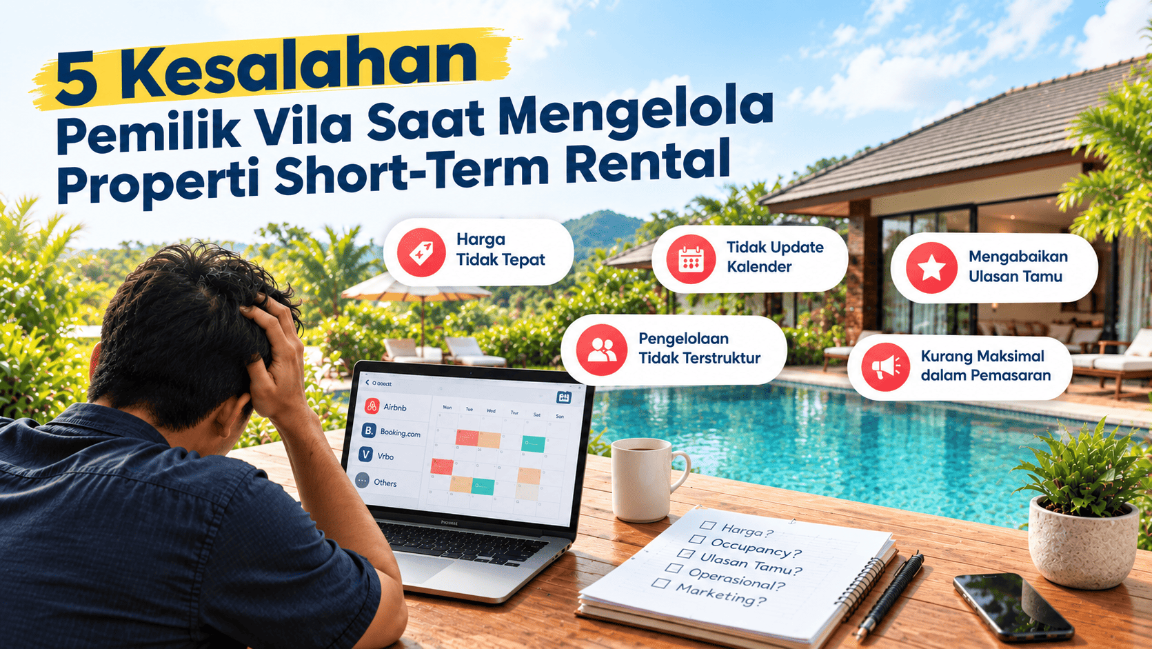 5 Kesalahan Pemilik Vila Saat Mengelola Properti Short-Term Rental